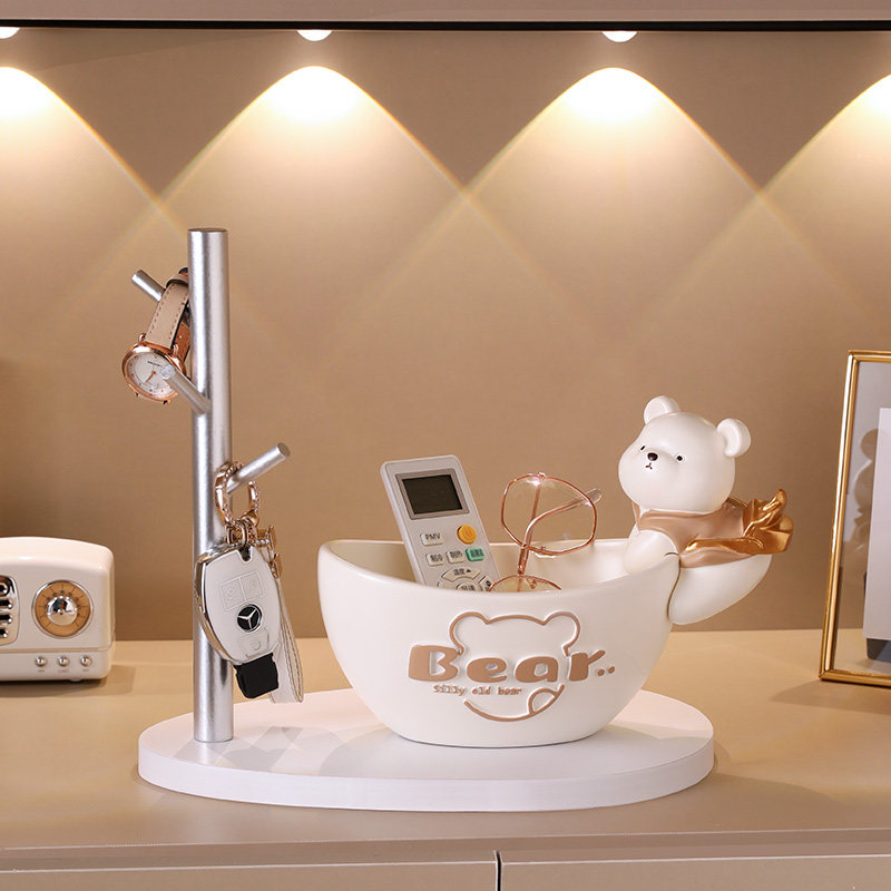 招财猫摆件入户门玄关钥匙收纳客厅电视柜鞋柜装饰品乔迁新居礼品,家居饰品,装饰摆件,淘宝优惠券,粉丝福利购,淘宝优惠卷