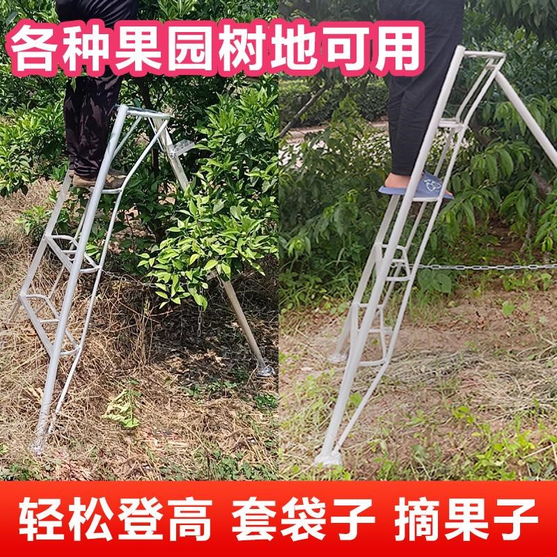 园林专用三脚加高铝合金三角梯绿化工程修剪苗圃果园采摘快递包邮