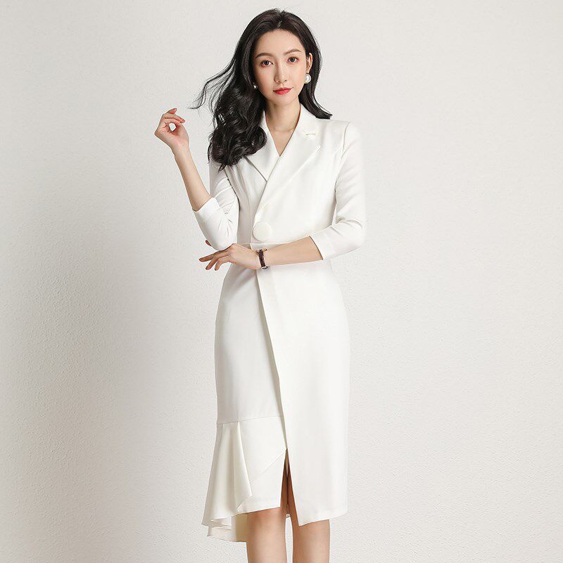 连衣裙2025新款夏季职业装西装裙气质女神范裙子OL时尚工作服裙子