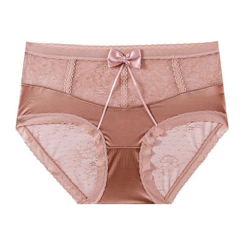 【59.9元三条】轻奢中高腰性感蕾丝内裤女无痕舒适不卷边收腹提臀,女士内衣/男士内衣/家居服,女三角裤,淘宝优惠券,粉丝福利购,淘宝优惠卷