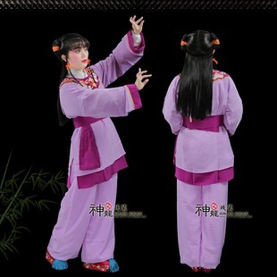 戏曲演出古装戏服 越粤剧服装小孩娃娃衣 银心四九圆领镶边书童衣