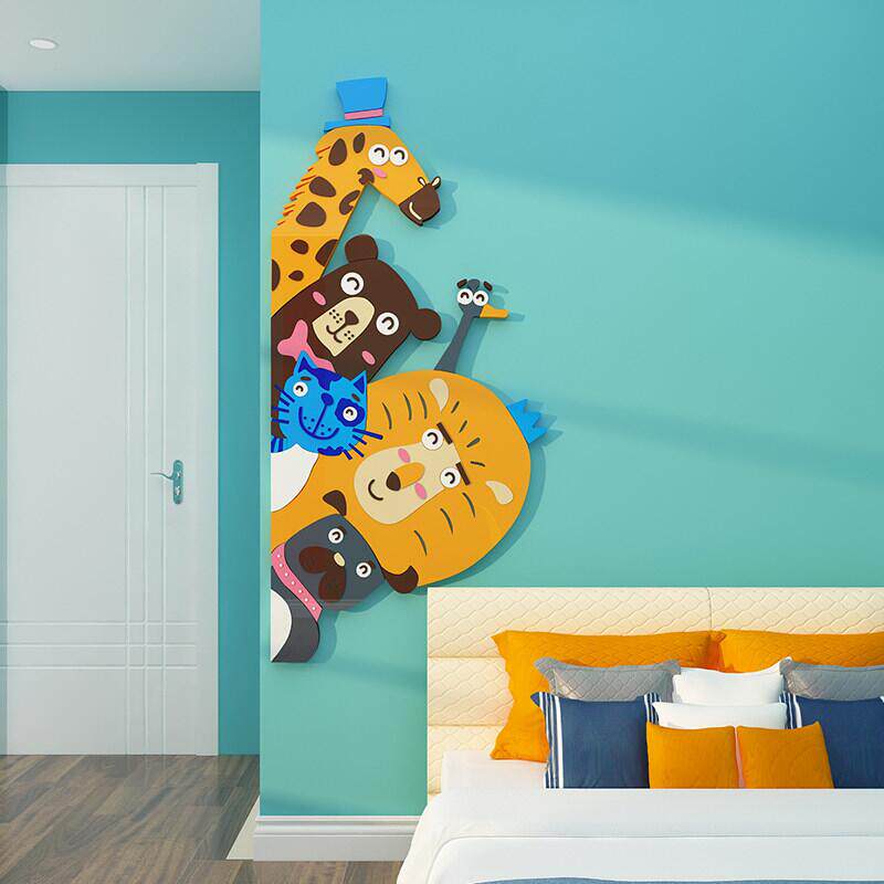 卡通门贴纸儿童房间墙面布置男女孩宝宝网红床头卧室装饰品3d立体,家居饰品,文化墙贴,淘宝优惠券,粉丝福利购,淘宝优惠卷