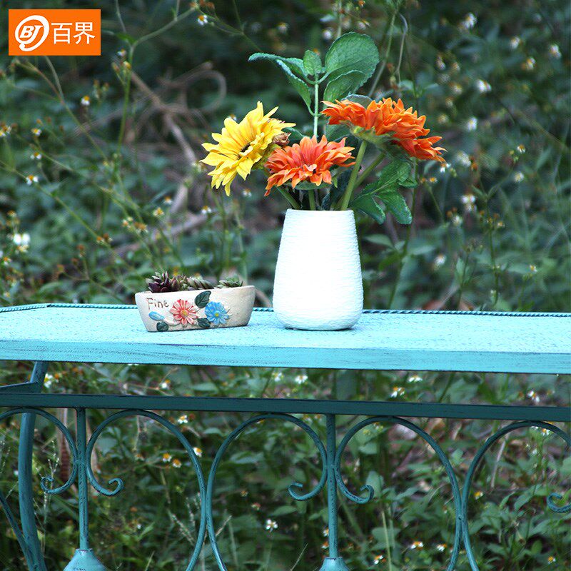 百界复古户外庭院铁艺长桌休闲阳台茶桌花架露台花园室内茶几,住宅家具,阳台桌,淘宝优惠券,粉丝福利购,淘宝优惠卷