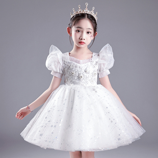 女童礼服小女孩轻奢小众高端公主裙儿童钢琴演奏演出服生日连衣裙