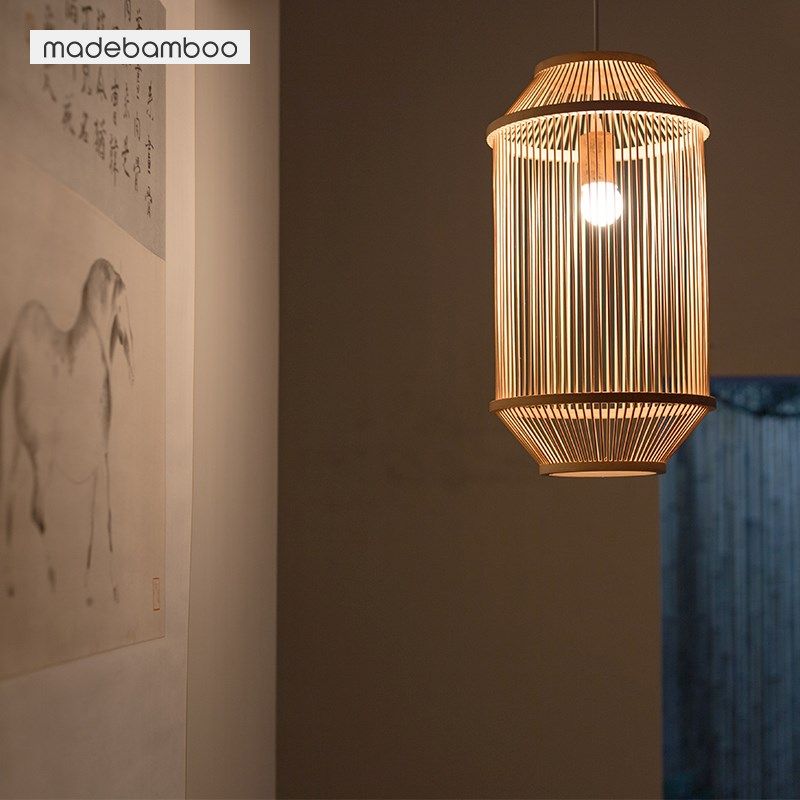 桑中十竹家 日式吊灯 新中式回廊门厅 餐厅竹编灯笼民宿茶室禅意,家装灯饰光源,床头/玄关/吧台/过道吊灯,淘宝优惠券,粉丝福利购,淘宝优惠卷