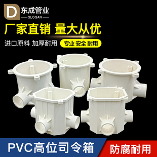 PVC国标灯头盒高位预埋线盒7 圆形带锁母 8公分八角司令箱6CM暗装