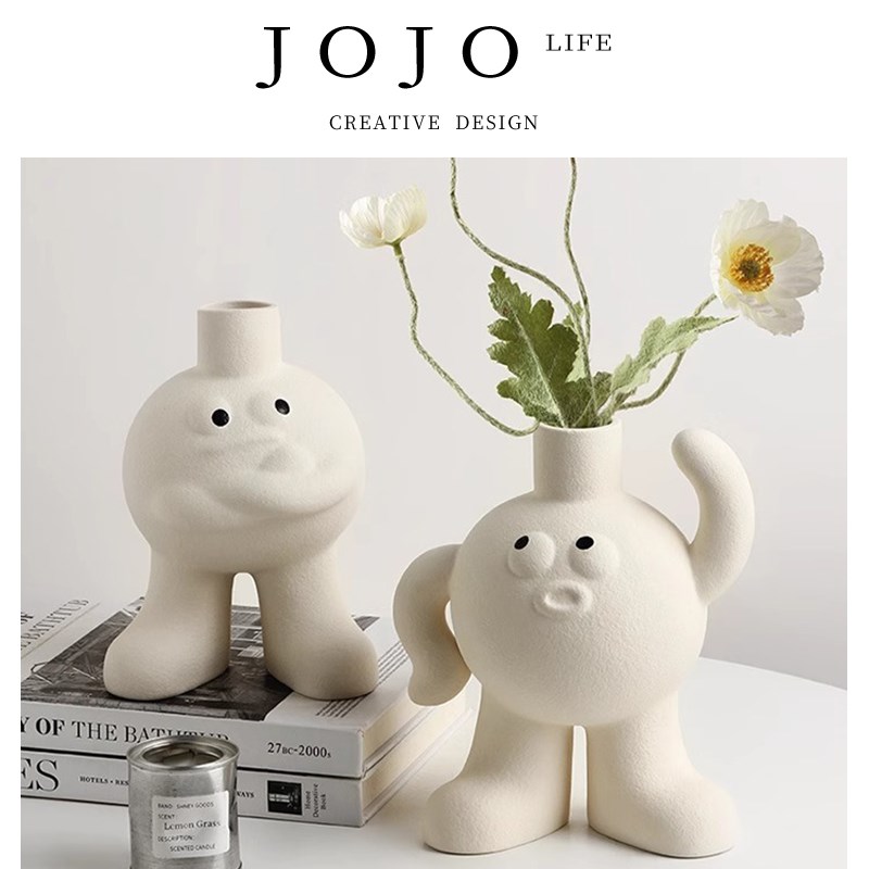 JOJOS L. PDFoot花瓶创意玄关桌面陶瓷摆件水培花器 脚丫