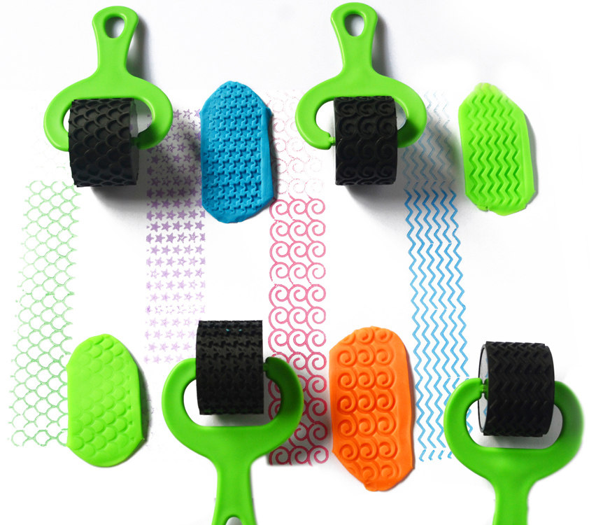 画画工具套装幼儿园小班美工区材料儿童绘画滚轮印章拓印涂鸦玩具