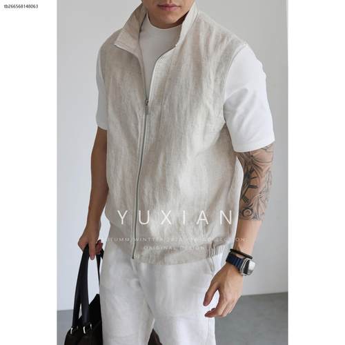 【100%亚麻】意式小立领