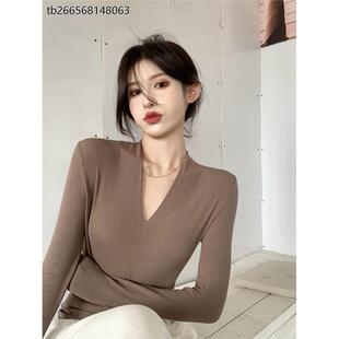 2022秋季弹力套头毛衣配针织V领多功能上衣