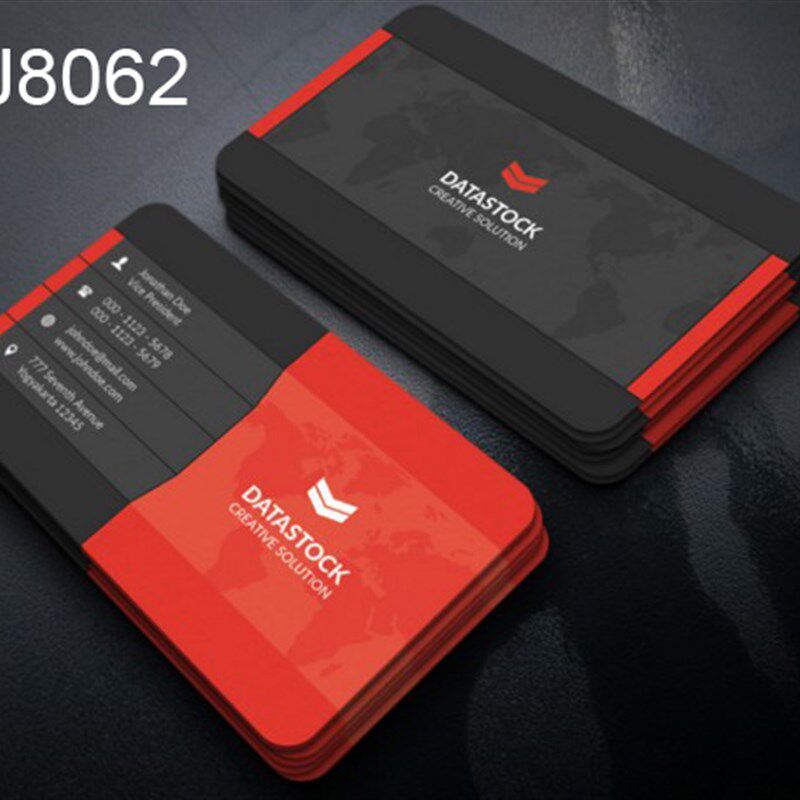 名片印刷制作定制拉丝类金属高档端房地产商务红色科技创意律师