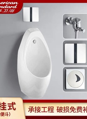 ccas6737新康德独立挂墙小便斗小便器冲水感应器商用上后进水尿斗