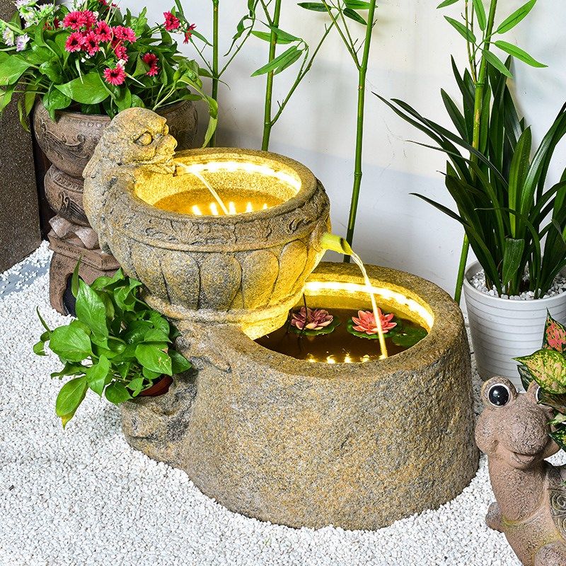 大假山喷泉流水生财庭院花园阳台大堂公司造景循环水景摆件装饰品,家居饰品,户外/庭院摆件,淘宝优惠券,粉丝福利购,淘宝优惠卷