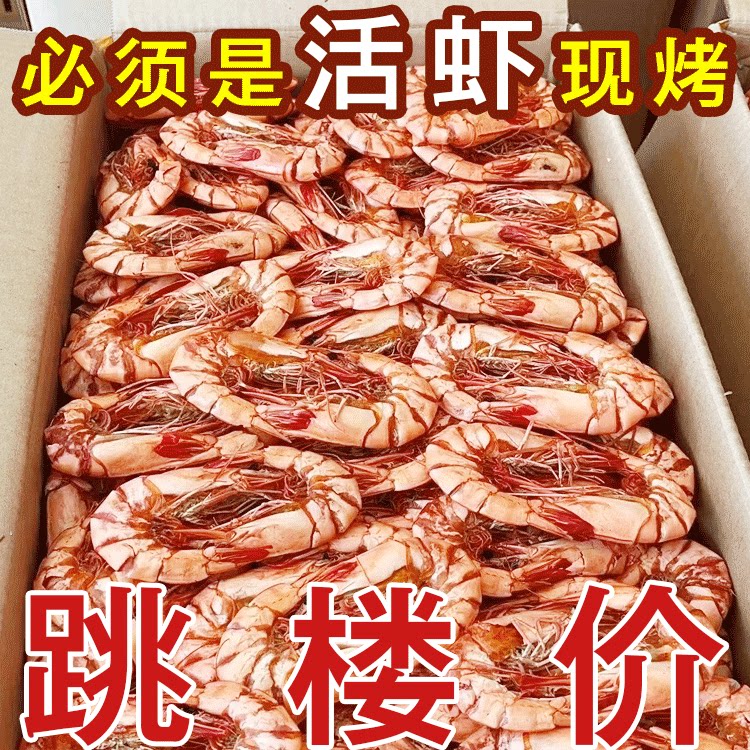 九节烤虾干开袋即食特大号舟山网红爆款儿童孕妇健康零食碳烤海虾