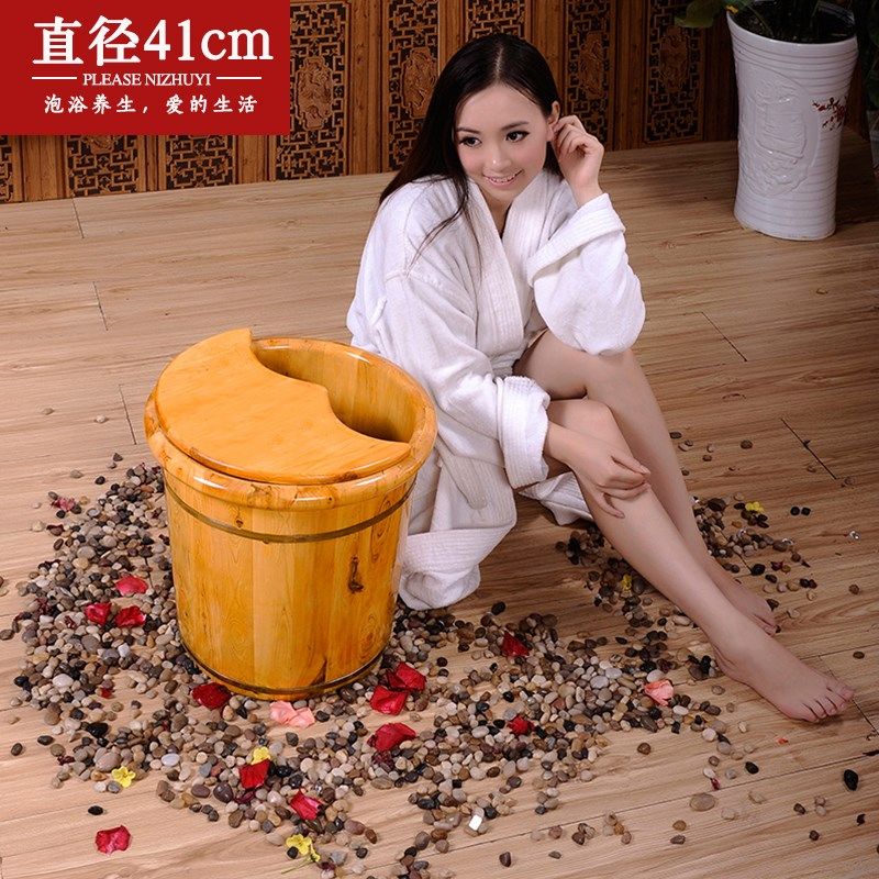香柏木足浴桶40cm高泡脚木桶家用带盖洗脚桶木质实木加高足浴盆,家庭/个人清洁工具,足浴盆/足浴桶,淘宝优惠券,粉丝福利购,淘宝优惠卷
