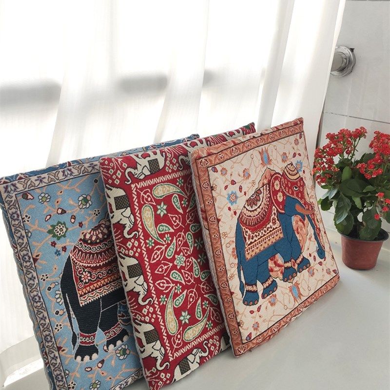 民族风复古防滑坐垫民宿餐椅垫加厚实木沙发慢回弹记忆棉座垫,居家布艺,椅垫,淘宝优惠券,粉丝福利购,淘宝优惠卷