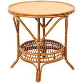 户外真藤编织藤编桌子三件套室外休闲单人靠背椅桌椅组合阳台茶几