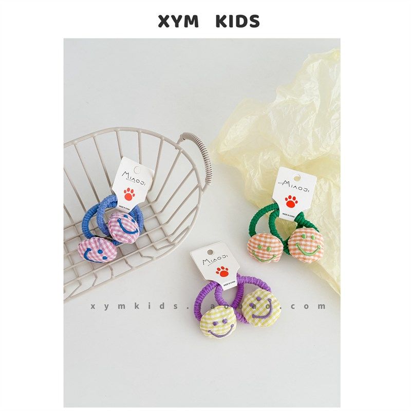 超韩!撞色塞棉笑脸发圈女童高弹扎辫发绳对装不勒头儿童发饰头饰,童装/婴儿装/亲子装,发饰,淘宝优惠券,粉丝福利购,淘宝优惠卷