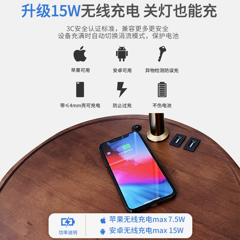 落地灯客厅北欧轻奢茶几置物架一体北欧立式灯卧室设计感落地台灯