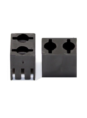 方形LED灯柱弯脚90度三脚双色黑色方形灯座间隔柱 2孔灯座 1000只