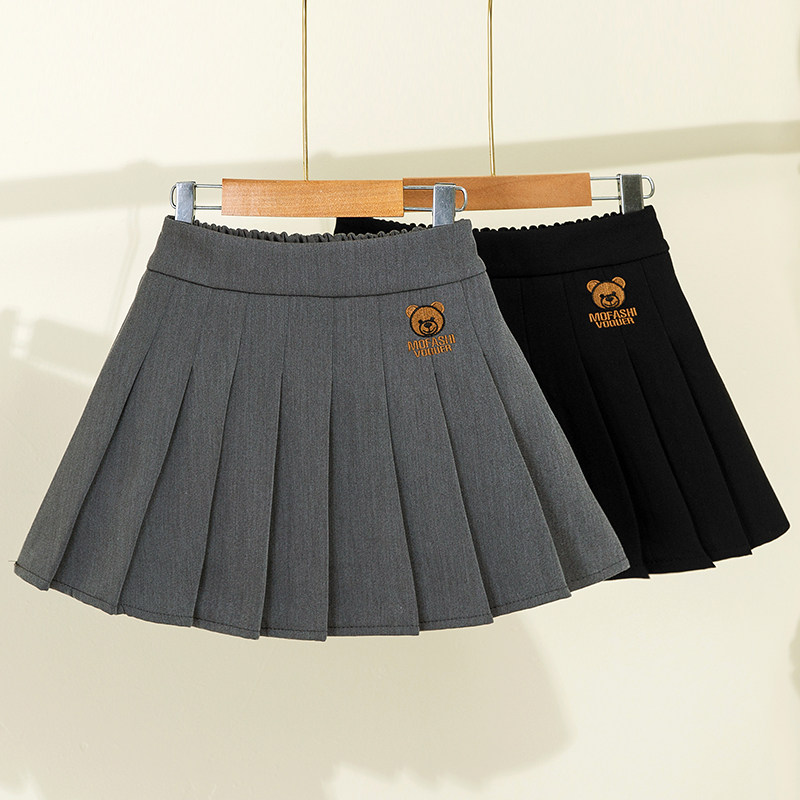 女童半身裙百褶裙2025春秋新款女孩裙子洋气百搭外穿儿童短裙春装