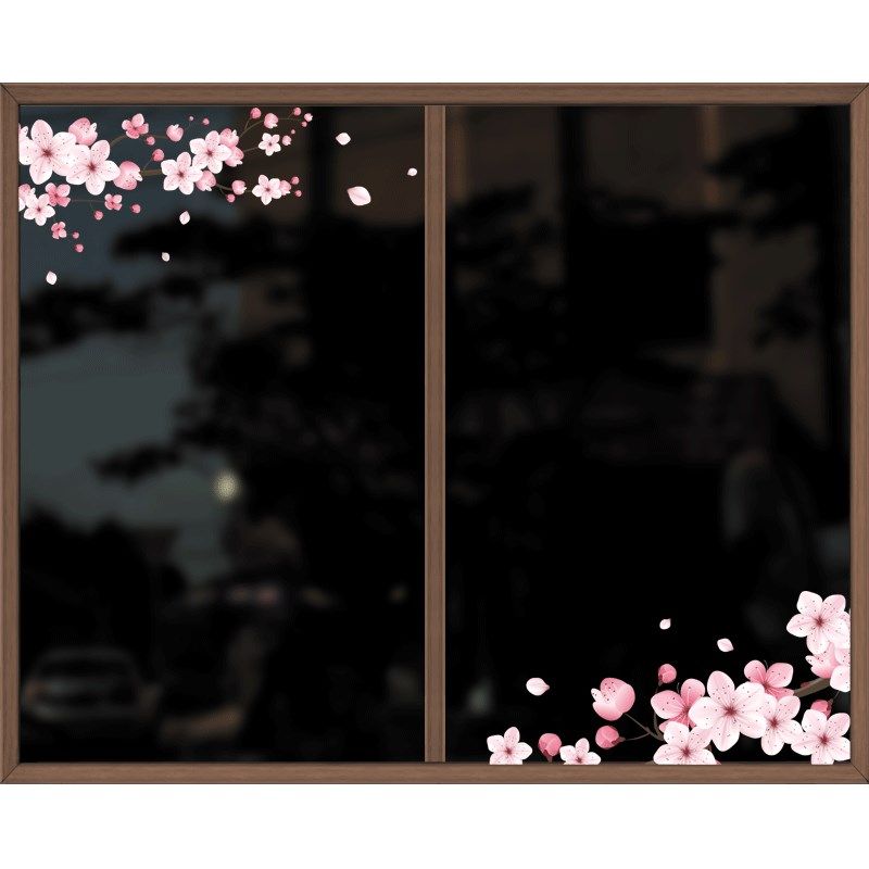 桃花窗贴静电无胶贴商场橱窗贴2021春夏粉色花瓣主题布置场景贴画,家居饰品,软装墙贴,淘宝优惠券,粉丝福利购,淘宝优惠卷