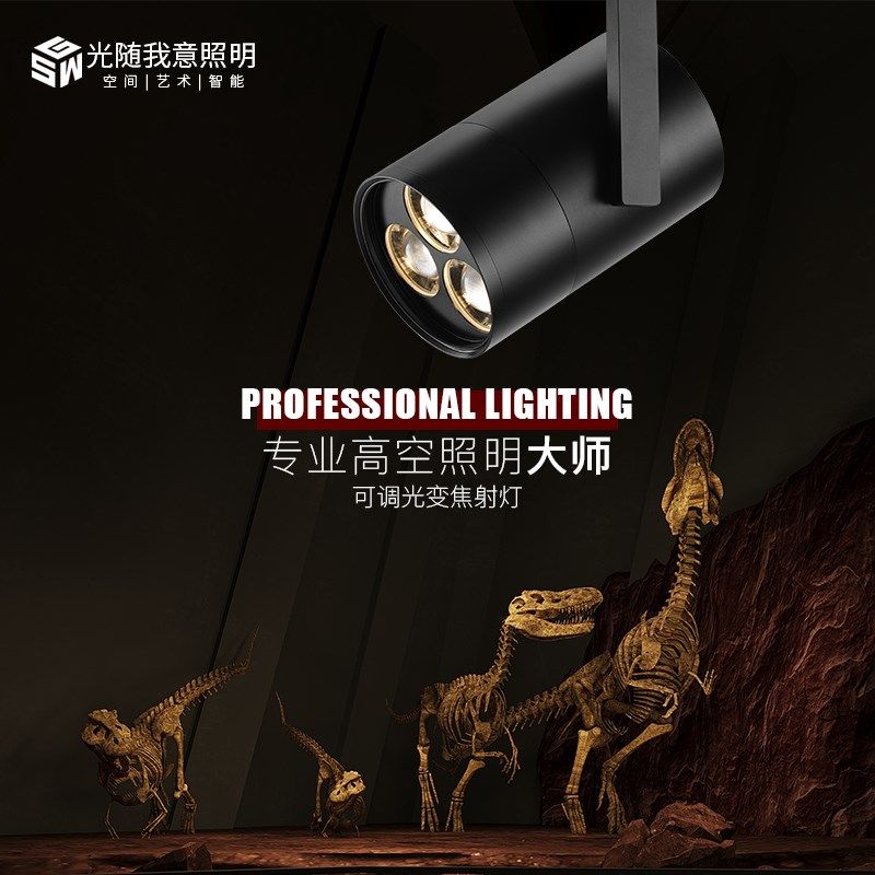 LED宴会大厅博物馆高空车展厅舞台会照明大功率商用轨道聚光射灯,家装灯饰光源,轨道灯,淘宝优惠券,粉丝福利购,淘宝优惠卷