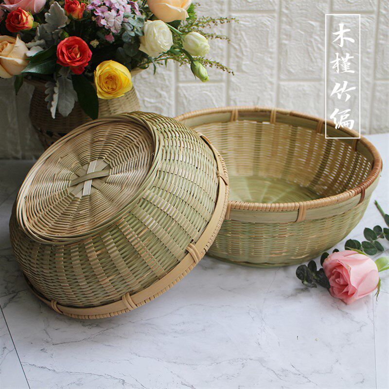 精编家用竹编盛馒头框竹筐放馍篮子厨房编织藤编收纳菜蓝小水果篮,特色手工艺,竹编/竹雕,淘宝优惠券,粉丝福利购,淘宝优惠卷