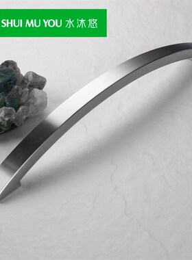 高端304不锈钢加厚款洗碗机冰箱面板木质柜门把手轻奢拉手L11XW