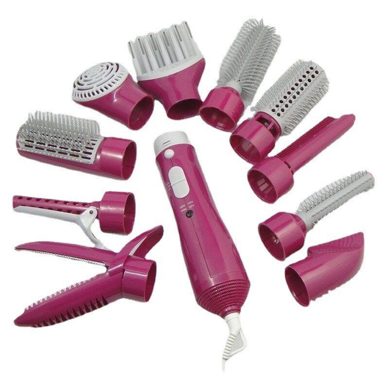 多功能直发卷发电吹风机梳子大功率家用美发造型工具套装10