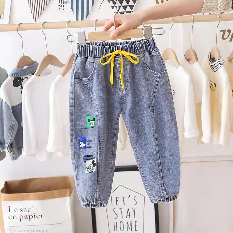 春秋款男童牛仔裤2024新款小男孩裤子束脚裤中小童休闲裤外穿洋气,童装/婴儿装/亲子装,裤子,淘宝优惠券,粉丝福利购,淘宝优惠卷