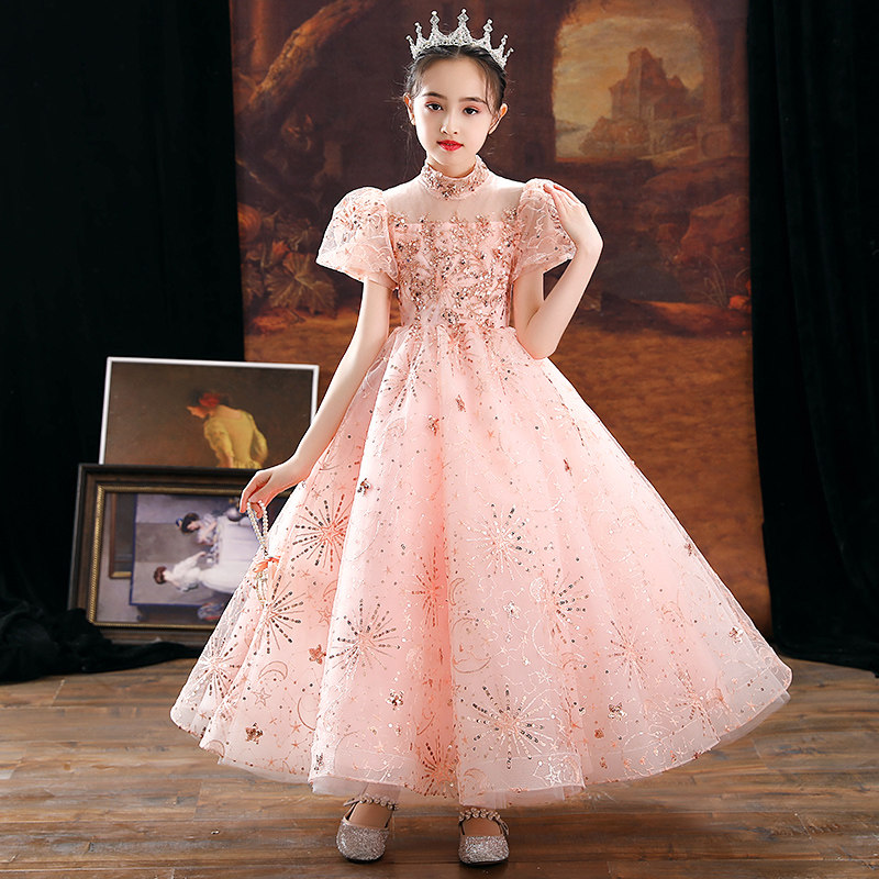 女童生日公主裙儿童高端婚纱花童小女孩主持人钢琴演奏晚礼服粉色,童装/婴儿装/亲子装,儿童礼服,淘宝优惠券,粉丝福利购,淘宝优惠卷