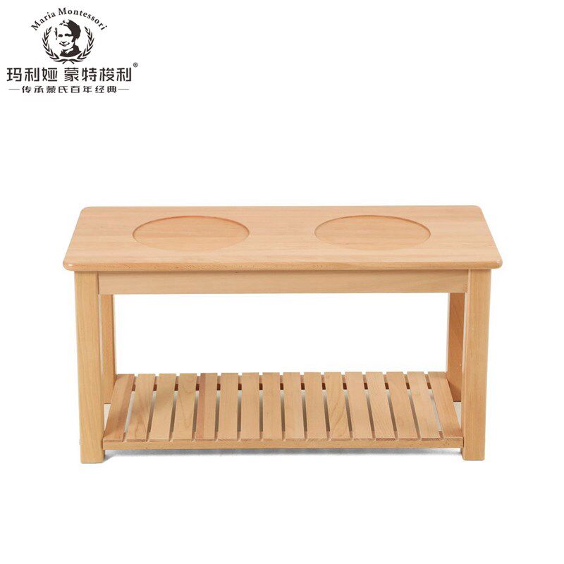 幼儿园蒙氏洗布台日常生活工作台实木蒙台蒙特梭利榉木家具IC环境
