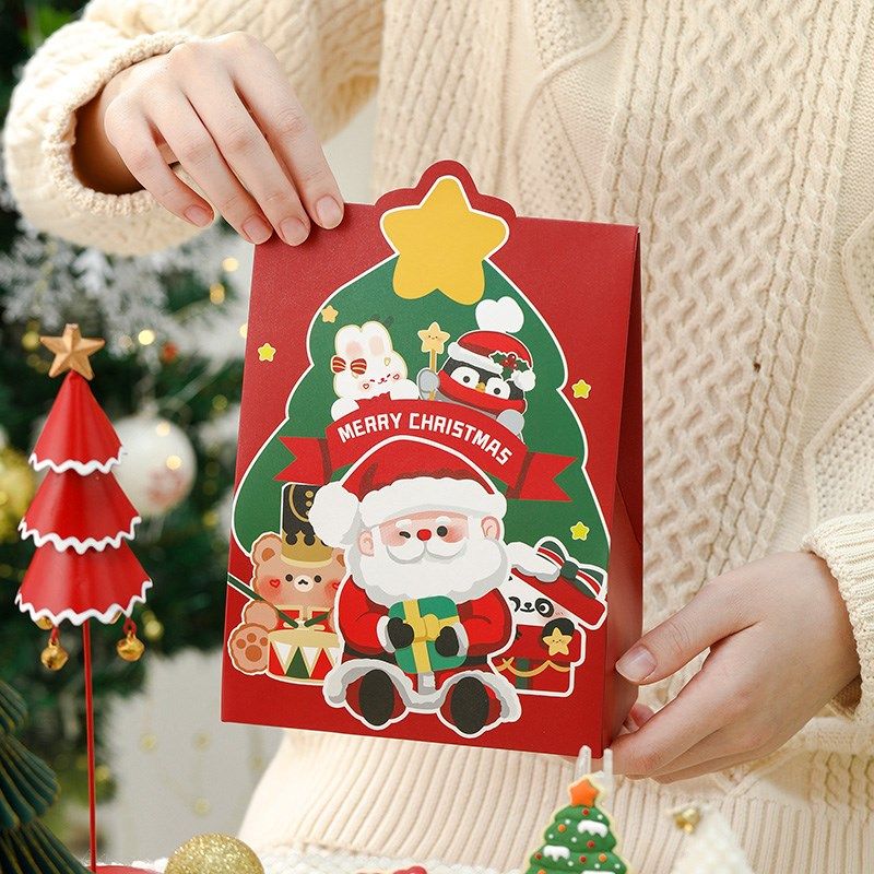 圣诞节礼盒包装糖果雪花酥曲奇饼干牛轧糖糯米船烘焙手提礼品袋子,厨房/烹饪用具,点心包装盒/包装袋,淘宝优惠券,粉丝福利购,淘宝优惠卷