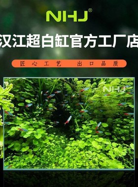 NHJ新汉江金晶玻璃超白鱼缸定做超白缸小中大型鱼缸生态缸溪流缸