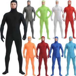 紧身连体衣 开脸 黑色隐形衣 舞台背景服装舞台隐身衣艺术演出服