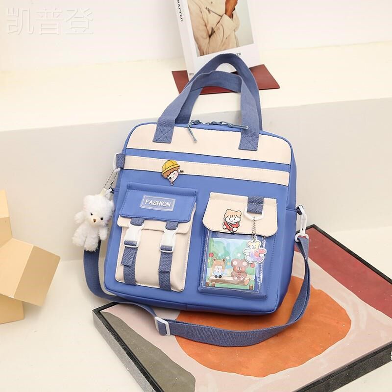 儿童补习袋小学生美术手提书包男女童包包补课斜挎包手拎书袋轻便