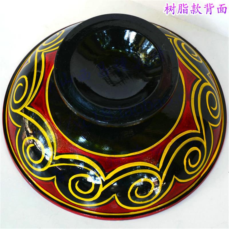 彝族漆器餐具盘子彩绘手工艺品四川大凉山西昌矮脚盘餐具果盘菜盘