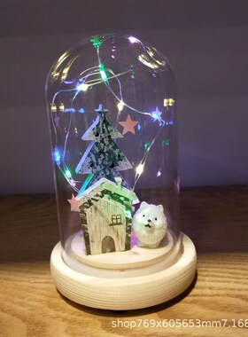小夜灯圣诞小夜灯玻璃罩小夜灯玻璃罩许愿瓶