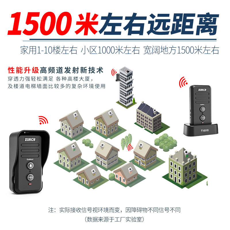 门铃对讲机无线家用可移动对讲机门铃通话远距离使用语音老人呼叫
