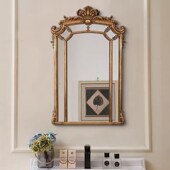 饰镜 挂墙装 北欧复古雕花卧室卫生间化妆镜梳妆镜子法式 可定制立式