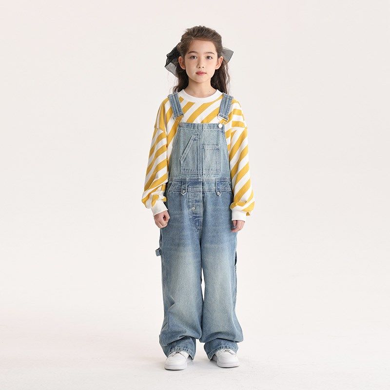女童牛仔背带裤2024春秋新款女孩秋装宽松韩儿童宽松洋气吊带长裤,童装/婴儿装/亲子装,淘宝优惠券,粉丝福利购,淘宝优惠卷