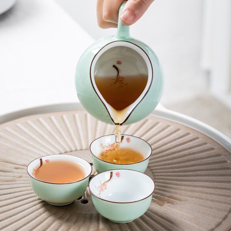 青瓷公道杯陶瓷分茶器功夫茶具茶杯