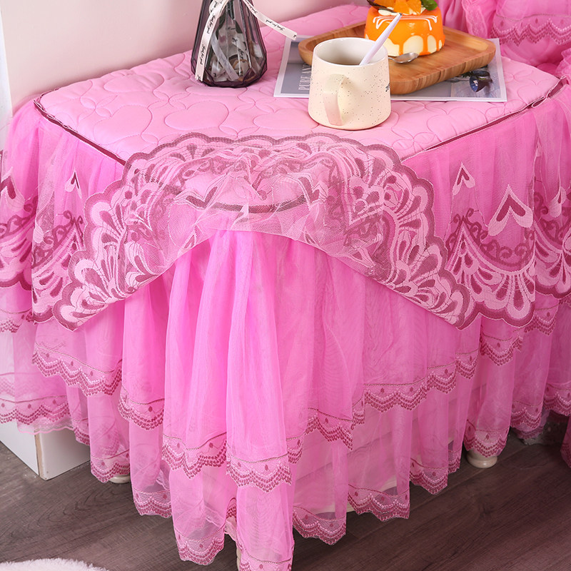 蕾丝花边床头柜罩套卧室韩版公主防尘罩夹棉粉色小台布桌布保护罩,居家布艺,万能盖巾,淘宝优惠券,粉丝福利购,淘宝优惠卷