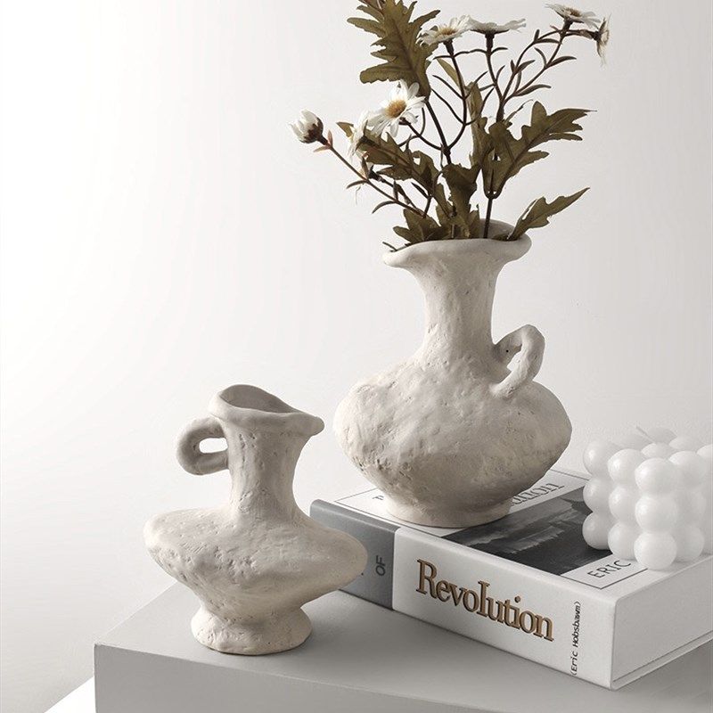 侘寂风手捏肌理粗陶素胚花瓶复古做旧手工陶瓷花器民宿装饰摆件,家居饰品,花瓶,淘宝优惠券,粉丝福利购,淘宝优惠卷