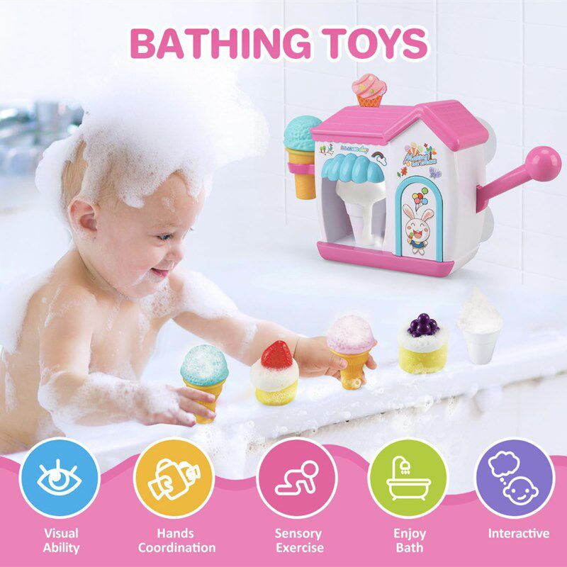 儿童宝宝浴室起泡机冰激凌机泡泡机戏水过家家沐浴洗澡玩水玩具