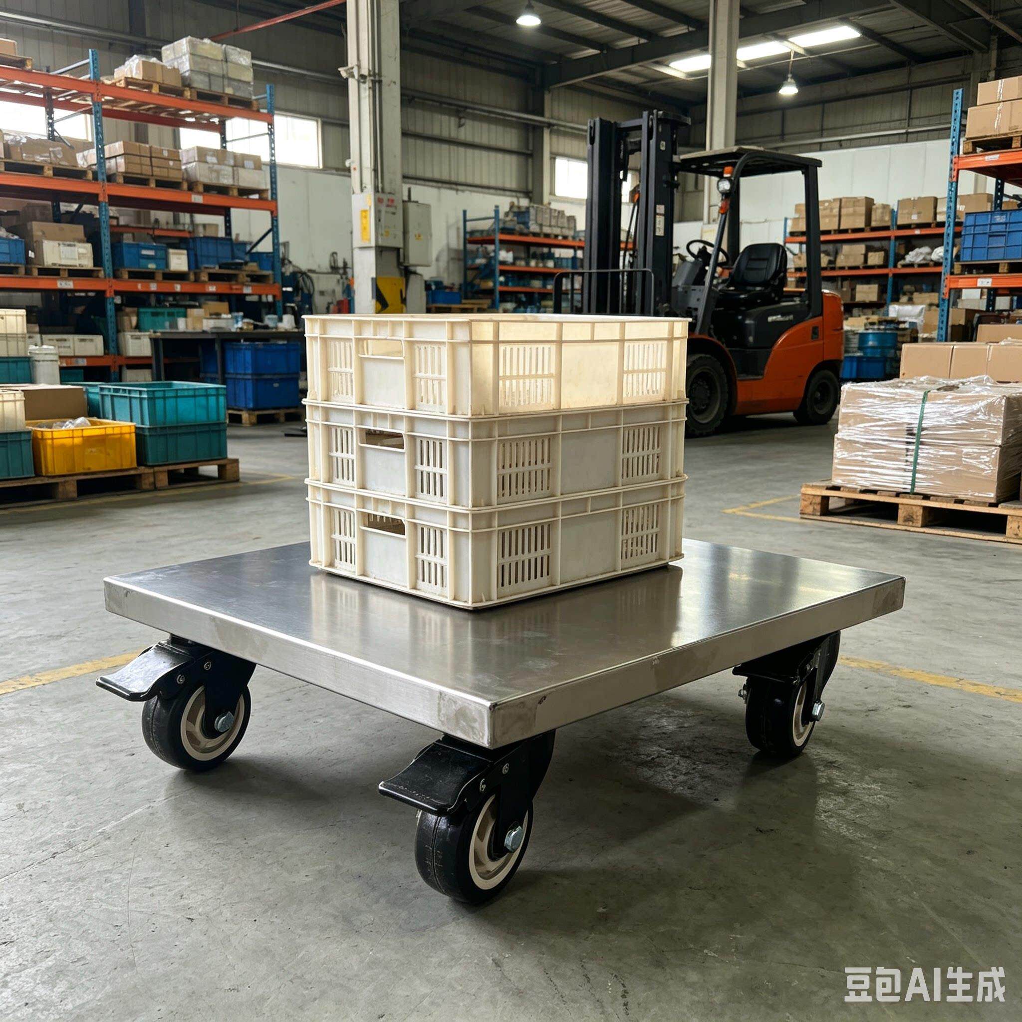 不锈钢平板车移动多功能花盆架底托移动拉货家用底架底座乌龟车