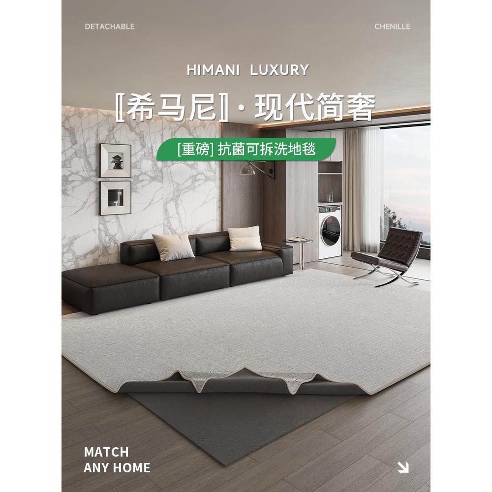 可拆卸和可洗地毯2025新的意大利风格机洗卧室可洗可擦家庭沙发，