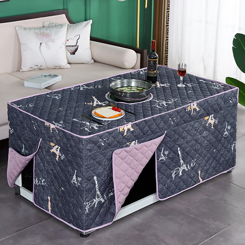 带孔烤火桌子罩套电暖茶几罩加厚长方形烤火炉布罩电火炉罩烤火被,居家布艺,微波炉罩,淘宝优惠券,粉丝福利购,淘宝优惠卷