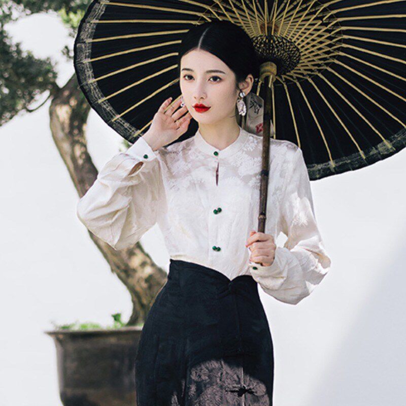 唐装女中国风女装汉服女款2024改良旗袍盘扣上衣两件套新中式套装,女装/女士精品,时尚套装,淘宝优惠券,粉丝福利购,淘宝优惠卷